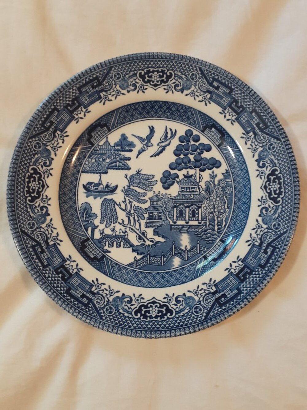 Vintage Churchill Blue Willow Bread Plates 2